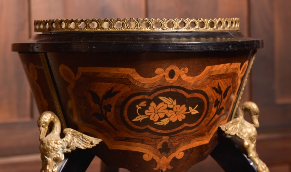 Victorian Marquetry Plant Stand View VIII