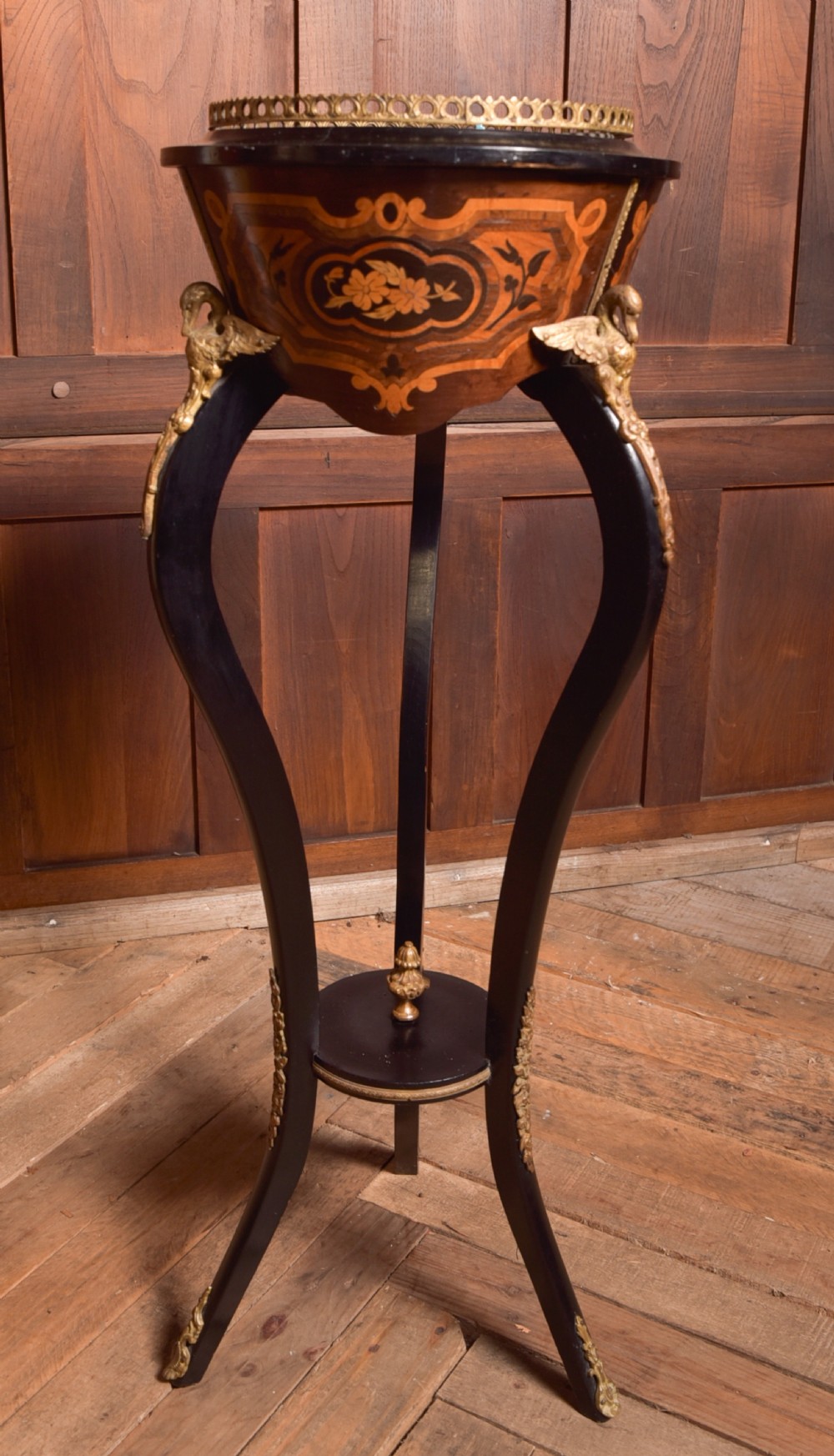 Victorian Marquetry Plant Stand View X