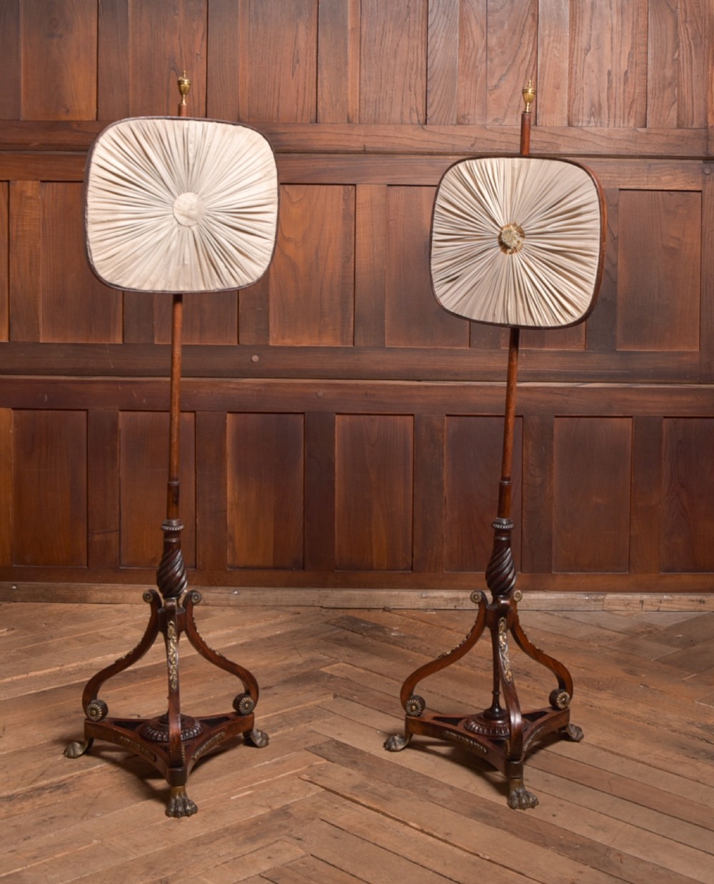 Pair of Regency Pole Screens