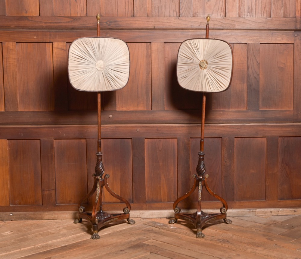 Pair of Regency Pole Screens View V