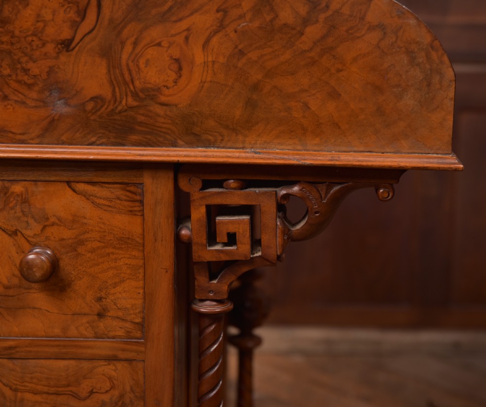 Victorian Burr Walnut Pop Up Davenport View XVIII