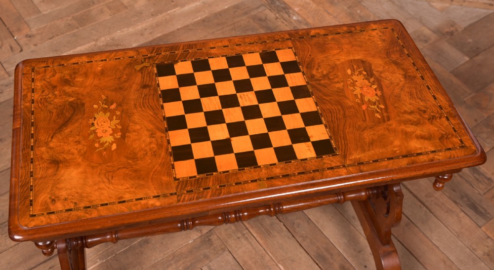 Burr Walnut Games table View IV