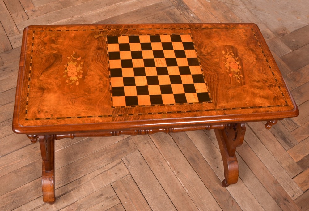 Burr Walnut Games table View V
