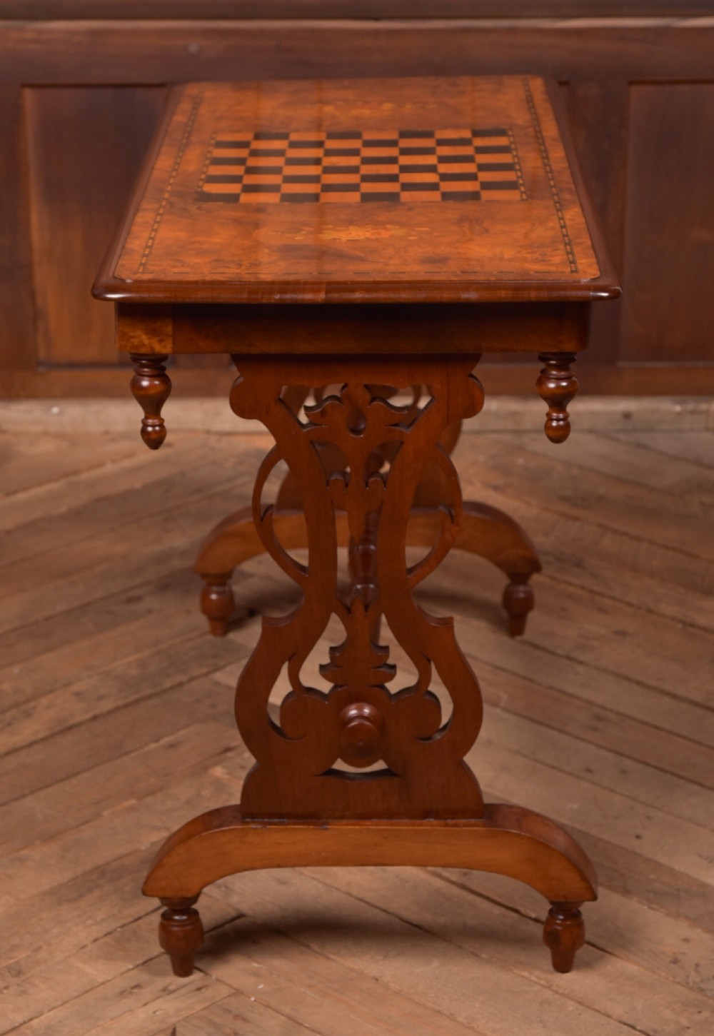 Burr Walnut Games table View VI