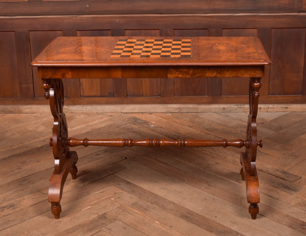 Burr Walnut Games table View VII