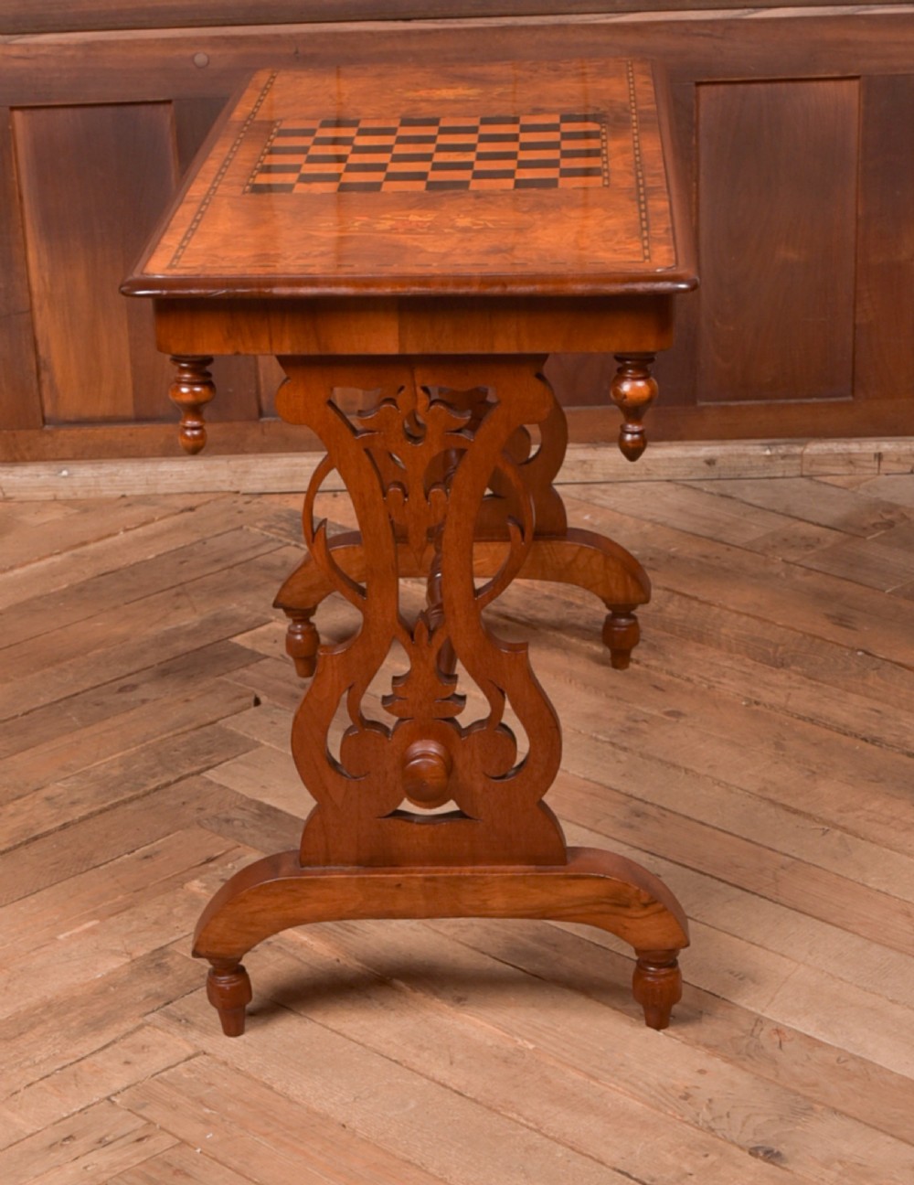 Burr Walnut Games table View X