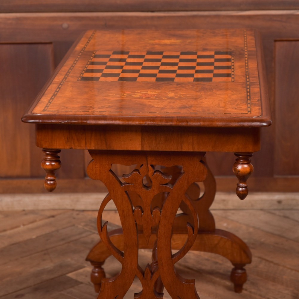 Burr Walnut Games table View XV