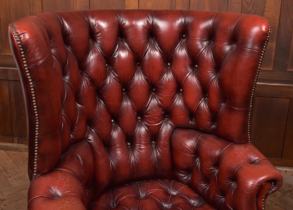 Chesterfield Leather Armchair View V