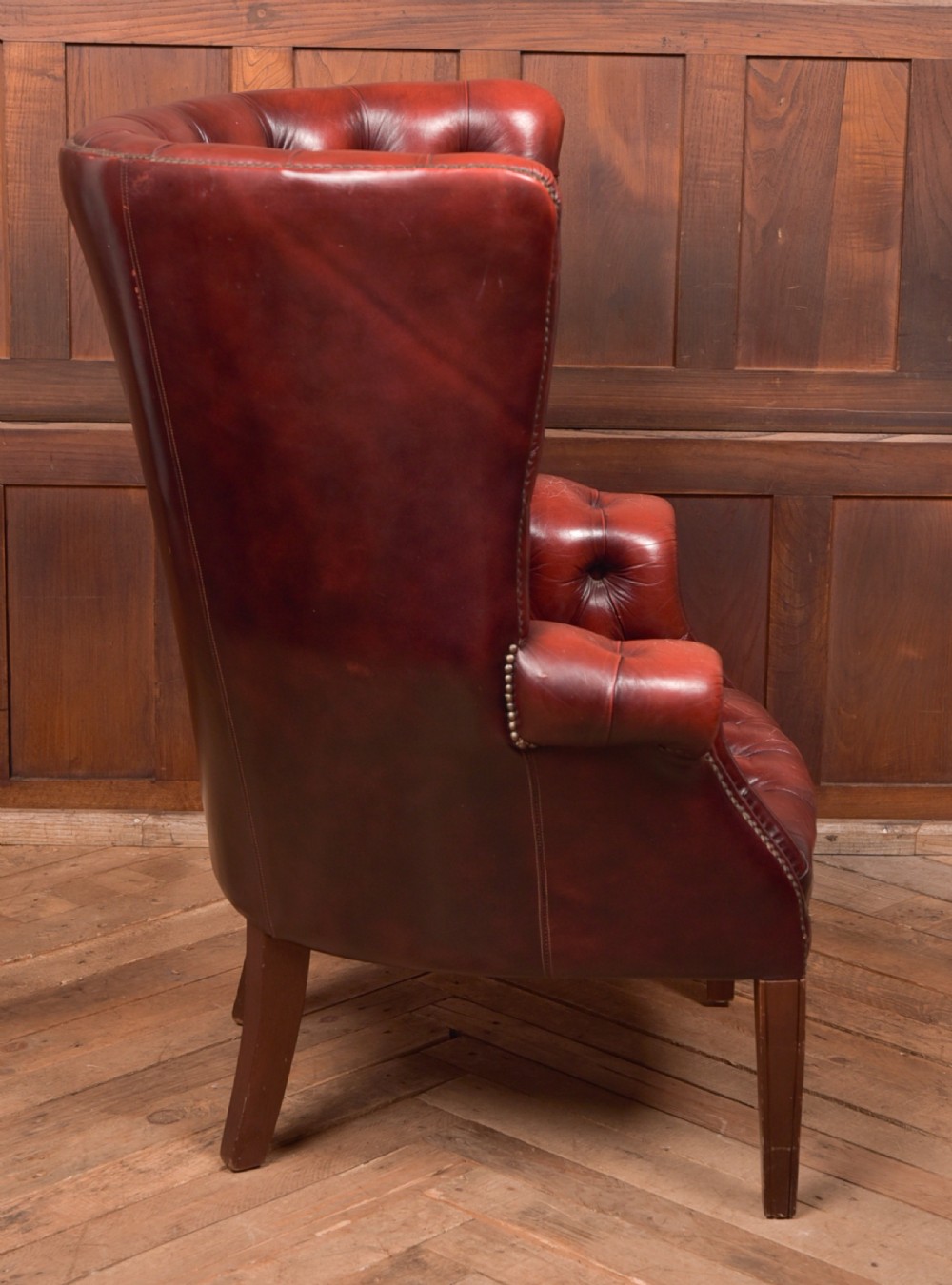 Chesterfield Leather Armchair View IX