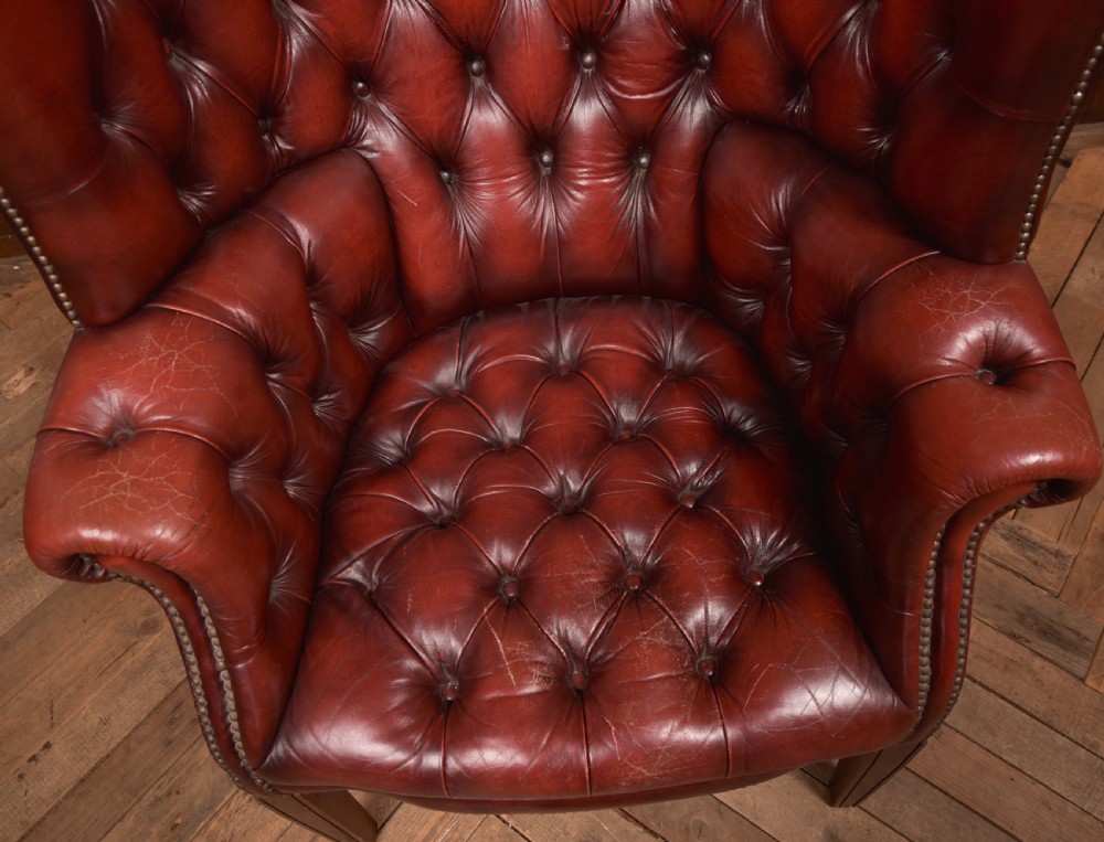 Chesterfield Leather Armchair View XII