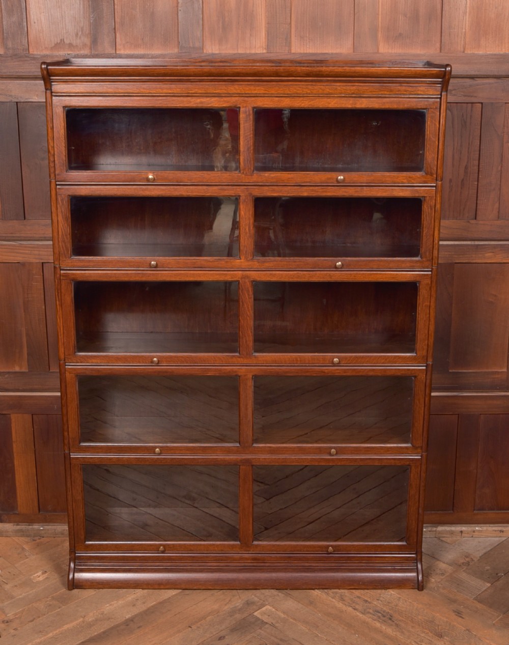 Oak 5 Sectional Bookcase View II