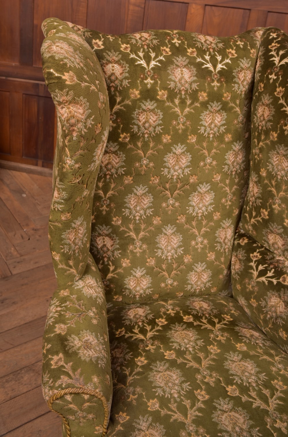 Mahogany Wingback Chair View V
