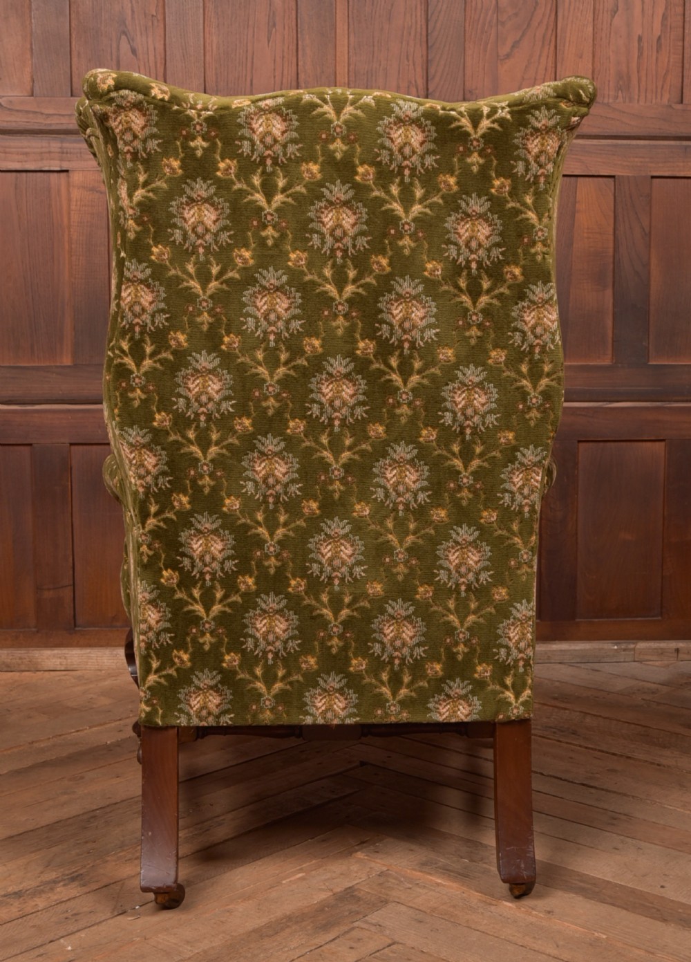 Mahogany Wingback Chair View XIV