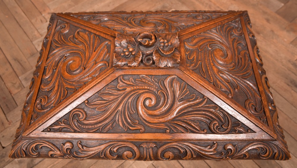 Carved Oak Cellarette View II