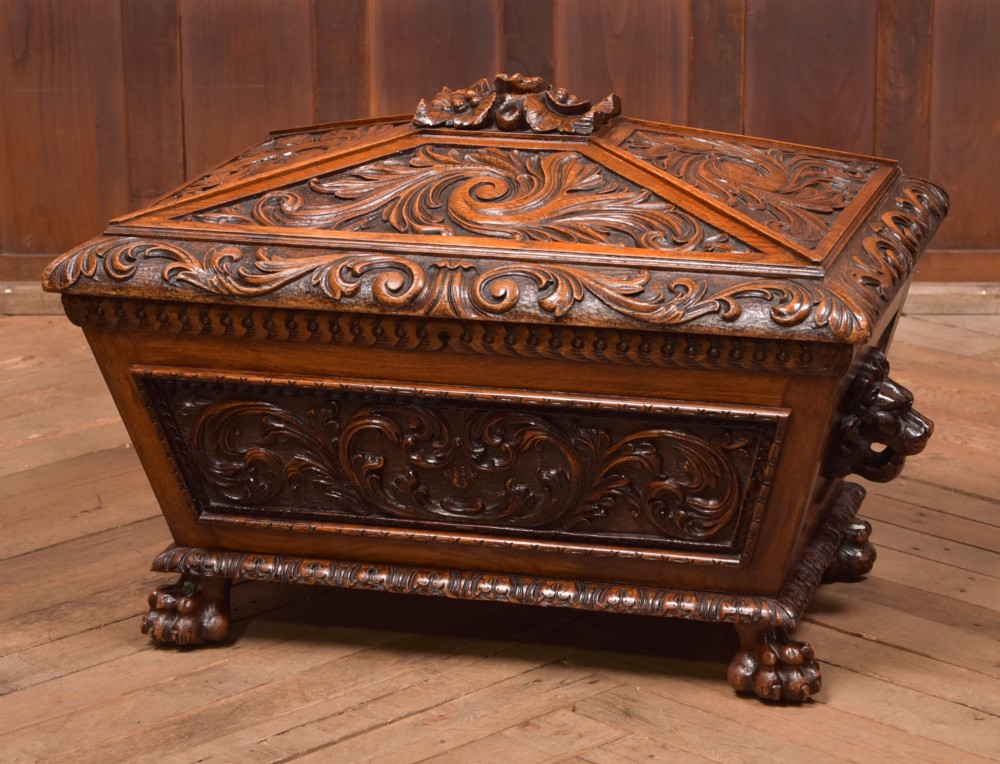 Carved Oak Cellarette View III