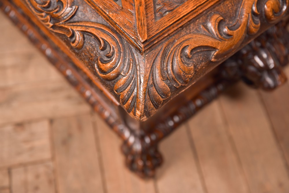 Carved Oak Cellarette View IV