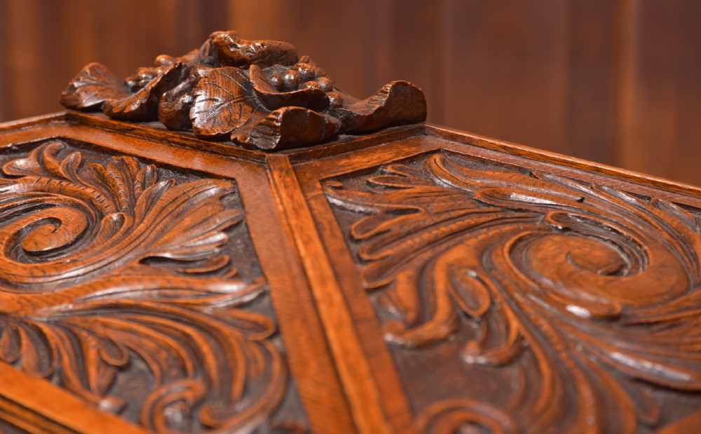 Carved Oak Cellarette View V