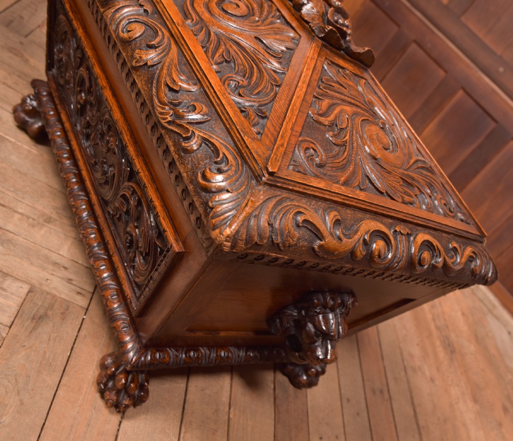 Carved Oak Cellarette View VI