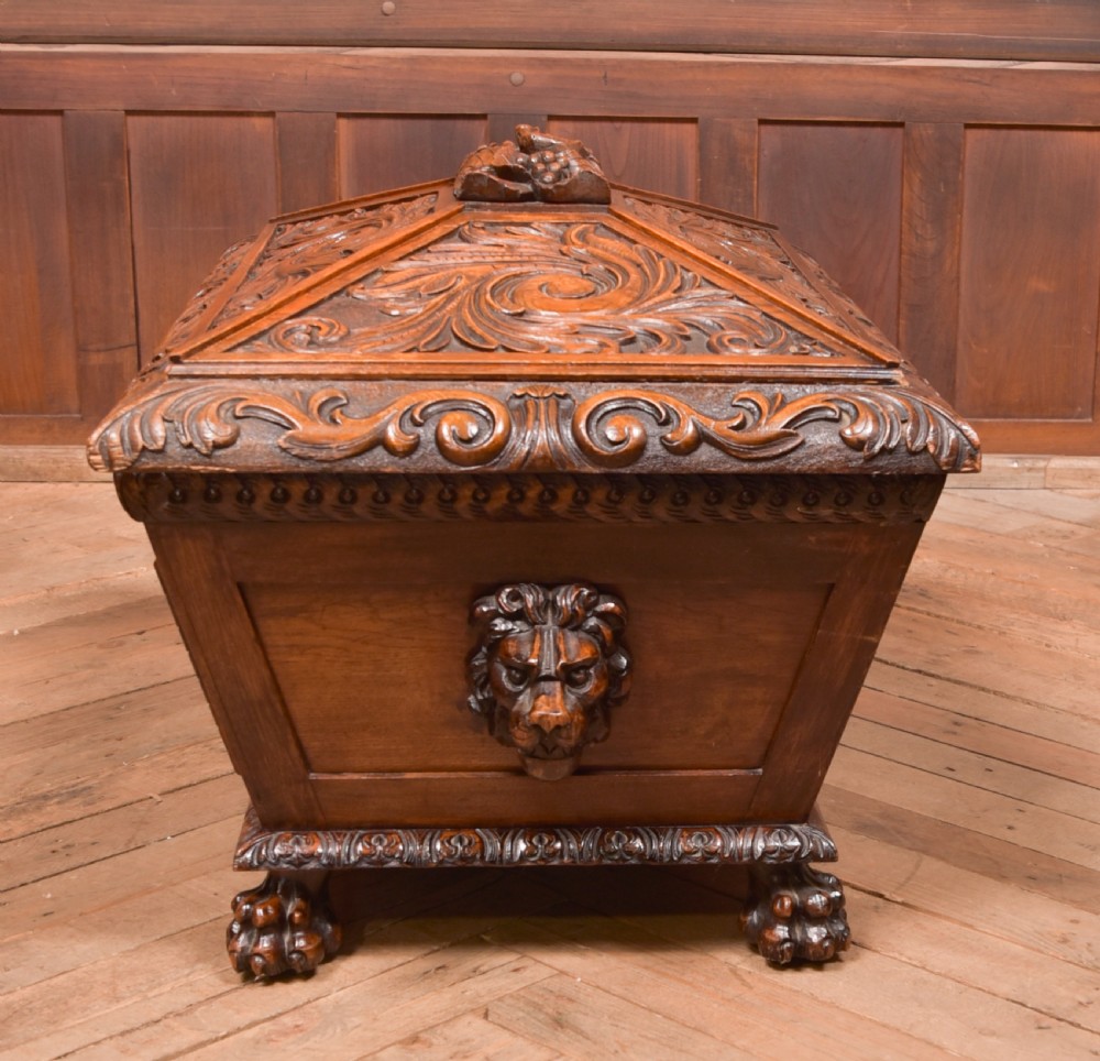 Carved Oak Cellarette View VIII