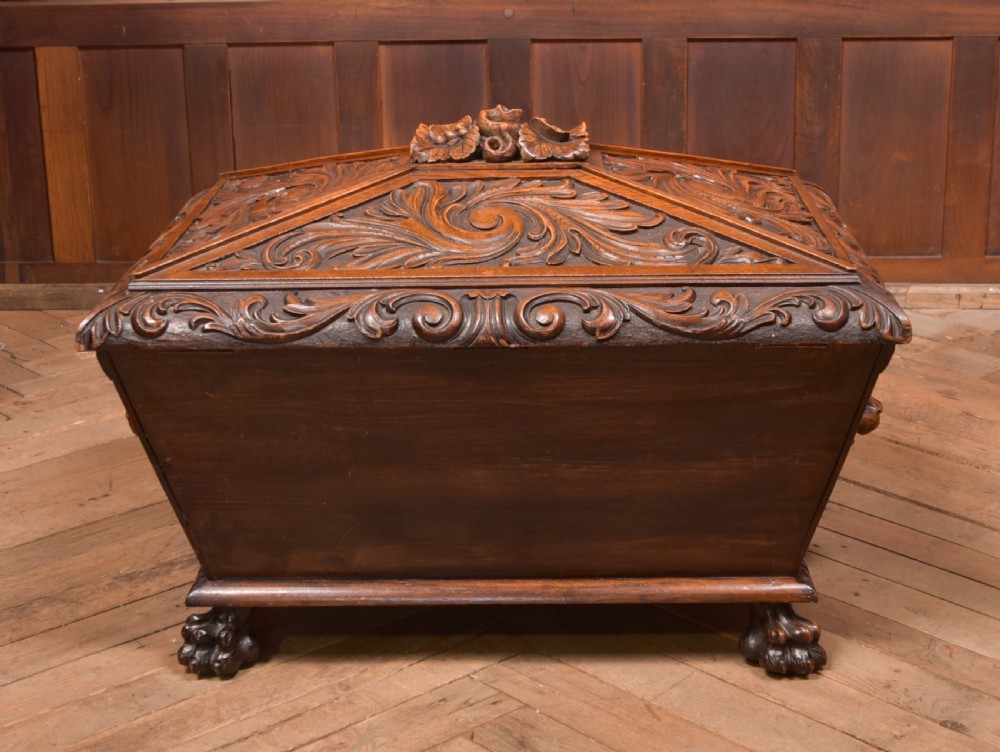 Carved Oak Cellarette View IX