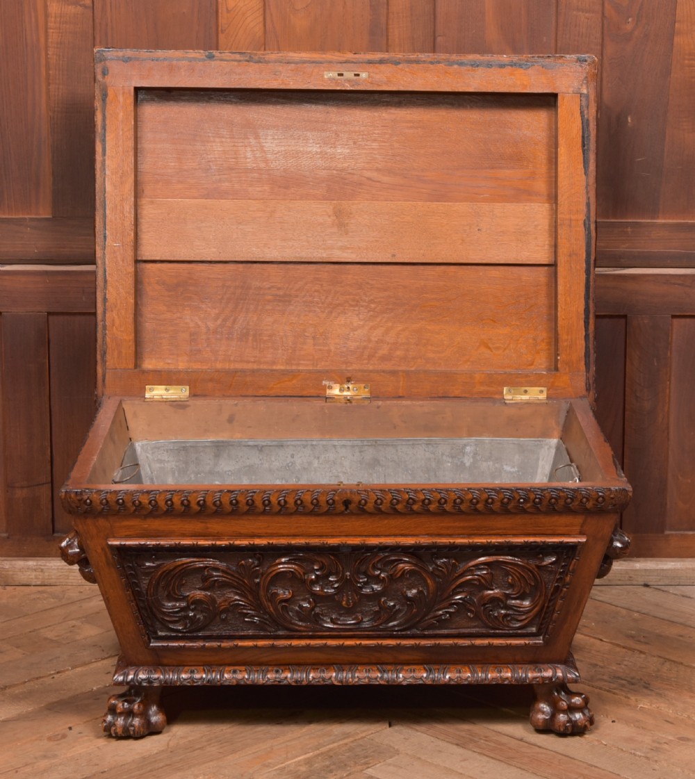 Carved Oak Cellarette View X