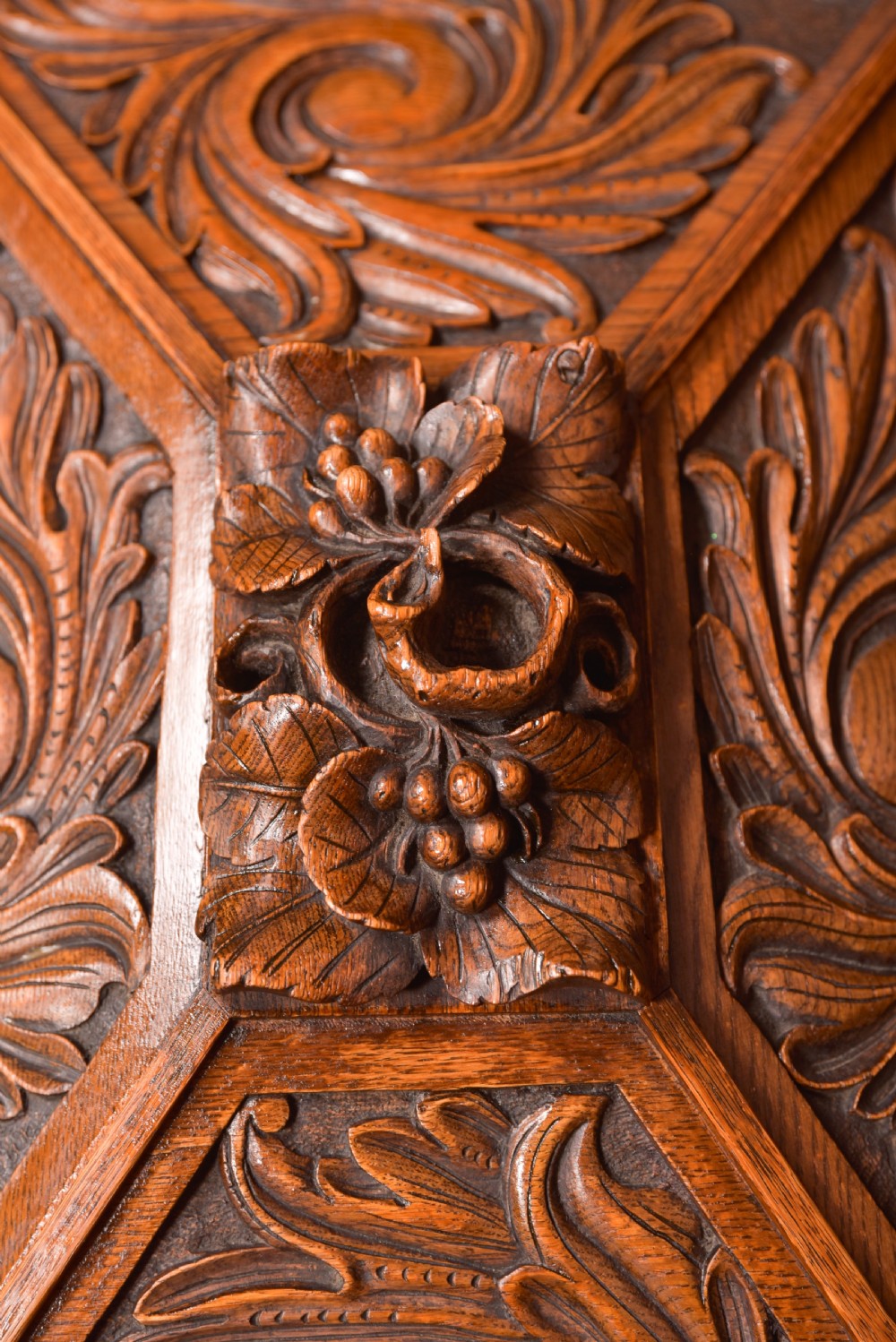 Carved Oak Cellarette View XIV