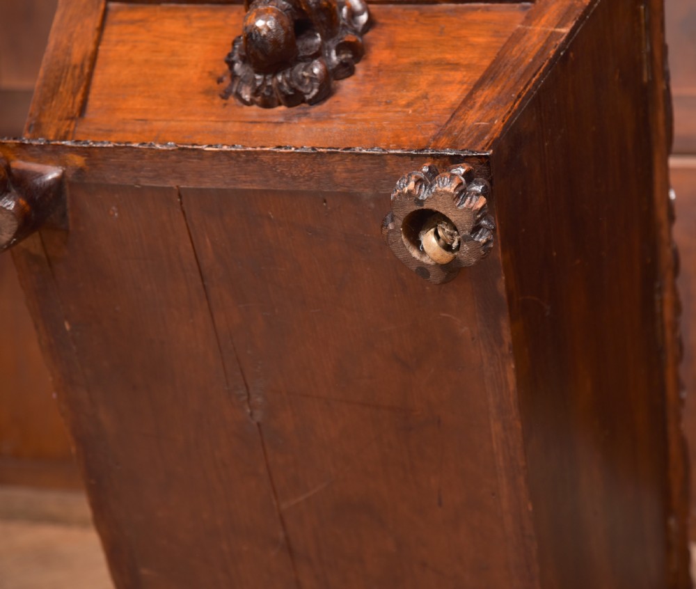 Carved Oak Cellarette View XX
