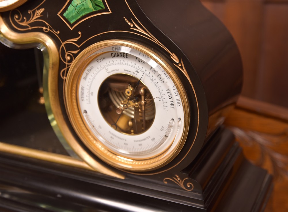 Black Marble Mantel Clock View III