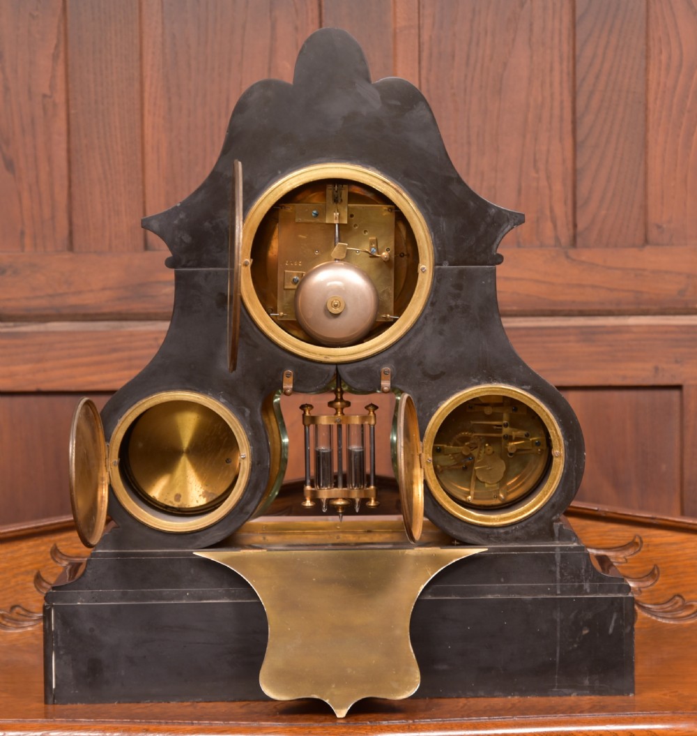 Black Marble Mantel Clock View XI