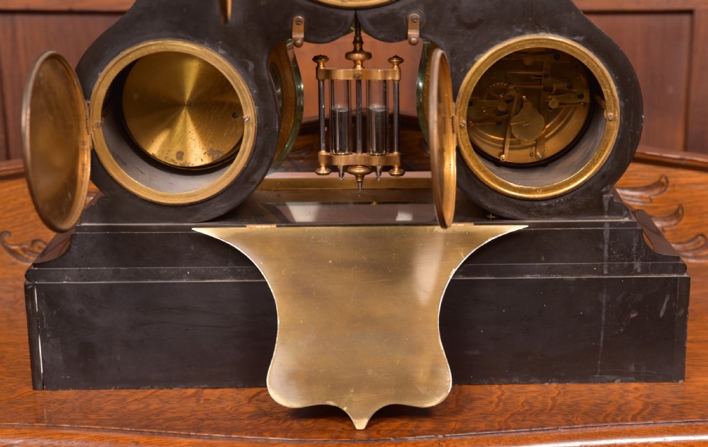 Black Marble Mantel Clock View XVI