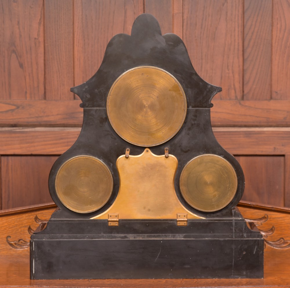 Black Marble Mantel Clock View XVII