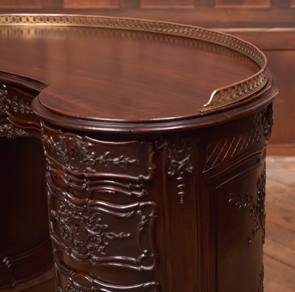 Kidney Shaped Carved Desk View II