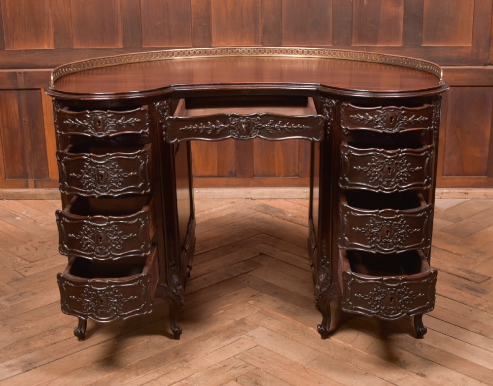 Kidney Shaped Carved Desk View VII