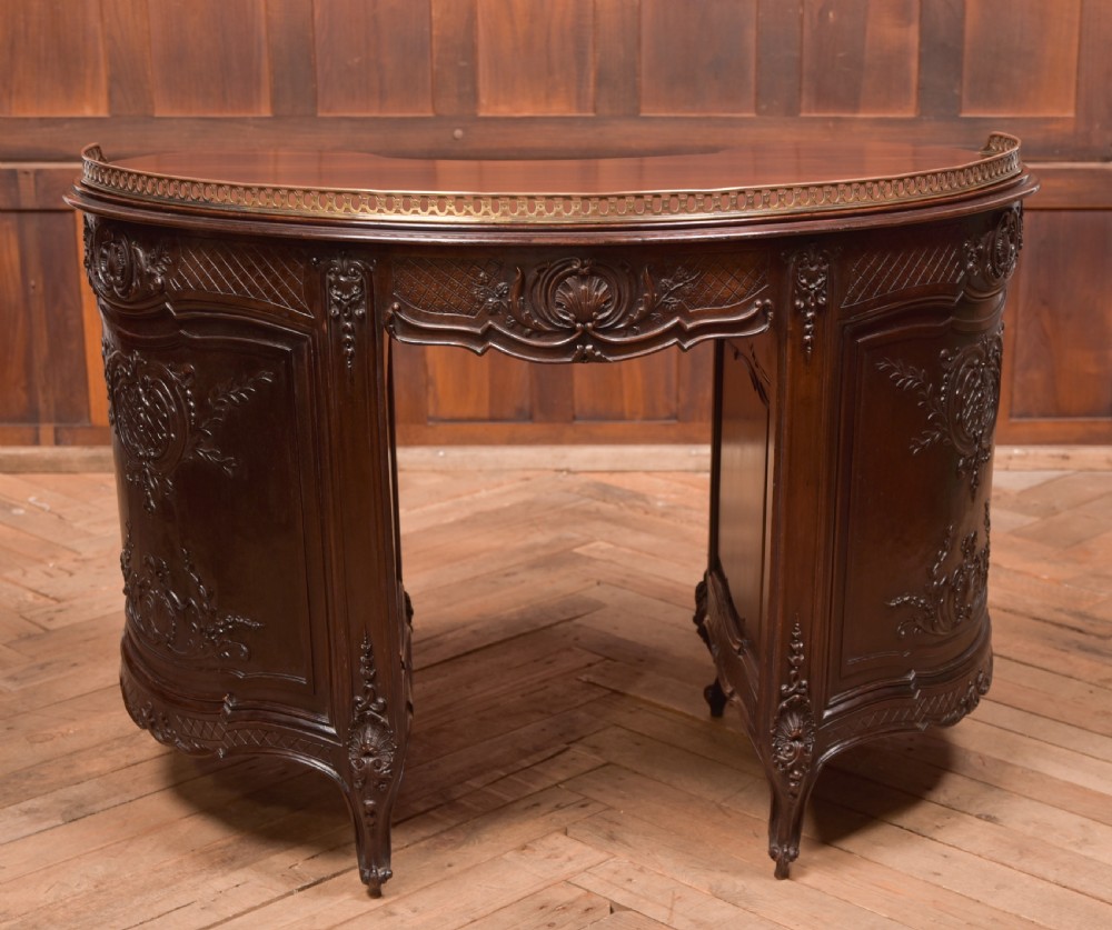 Kidney Shaped Carved Desk View XIV