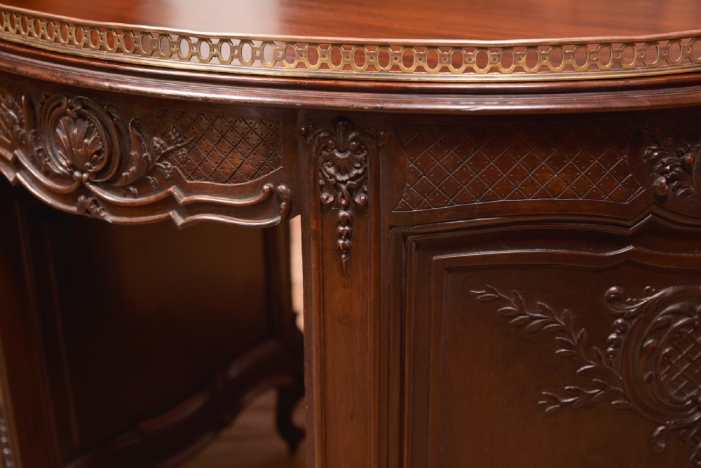 Kidney Shaped Carved Desk View XIX