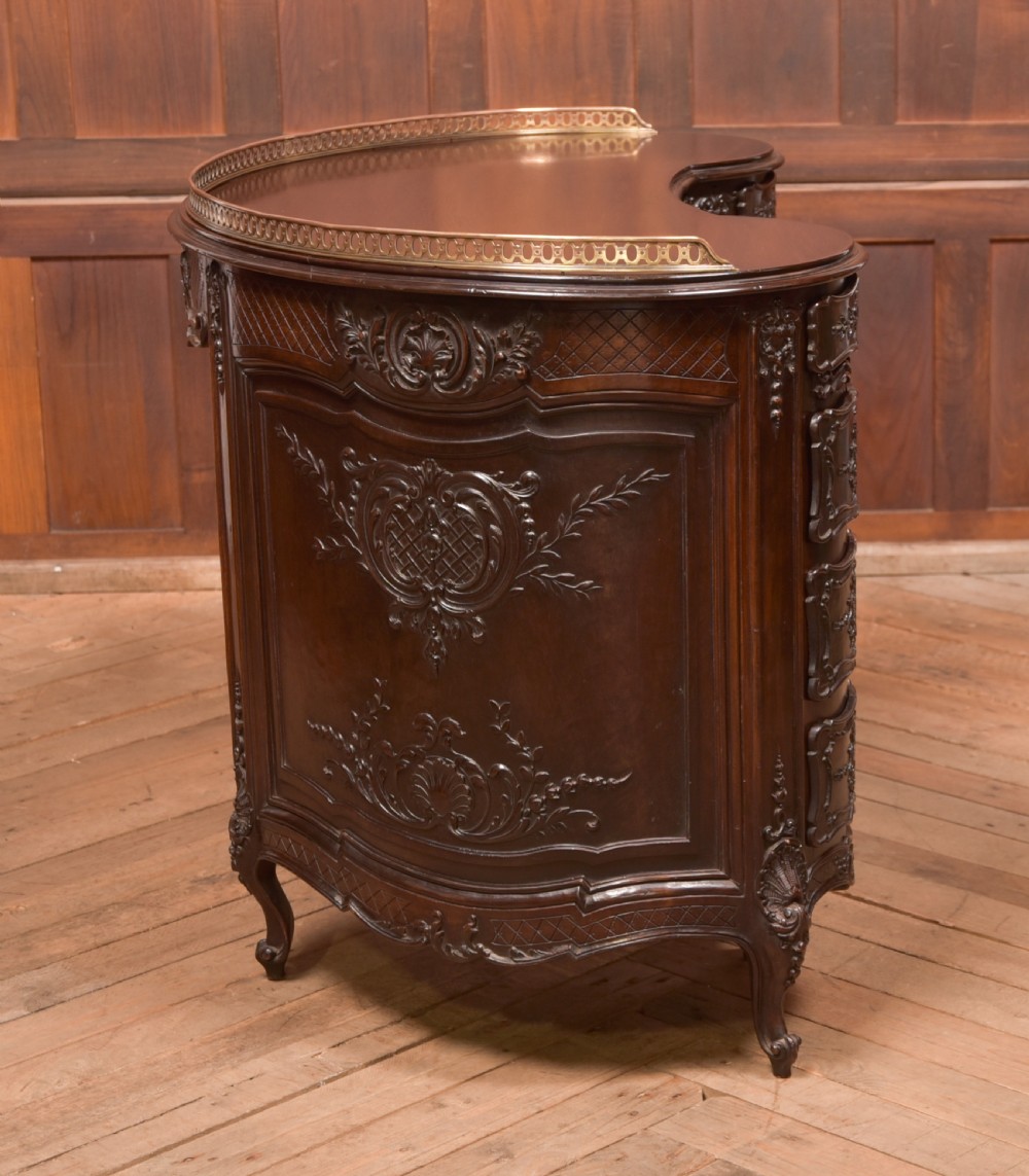 Kidney Shaped Carved Desk View XXII