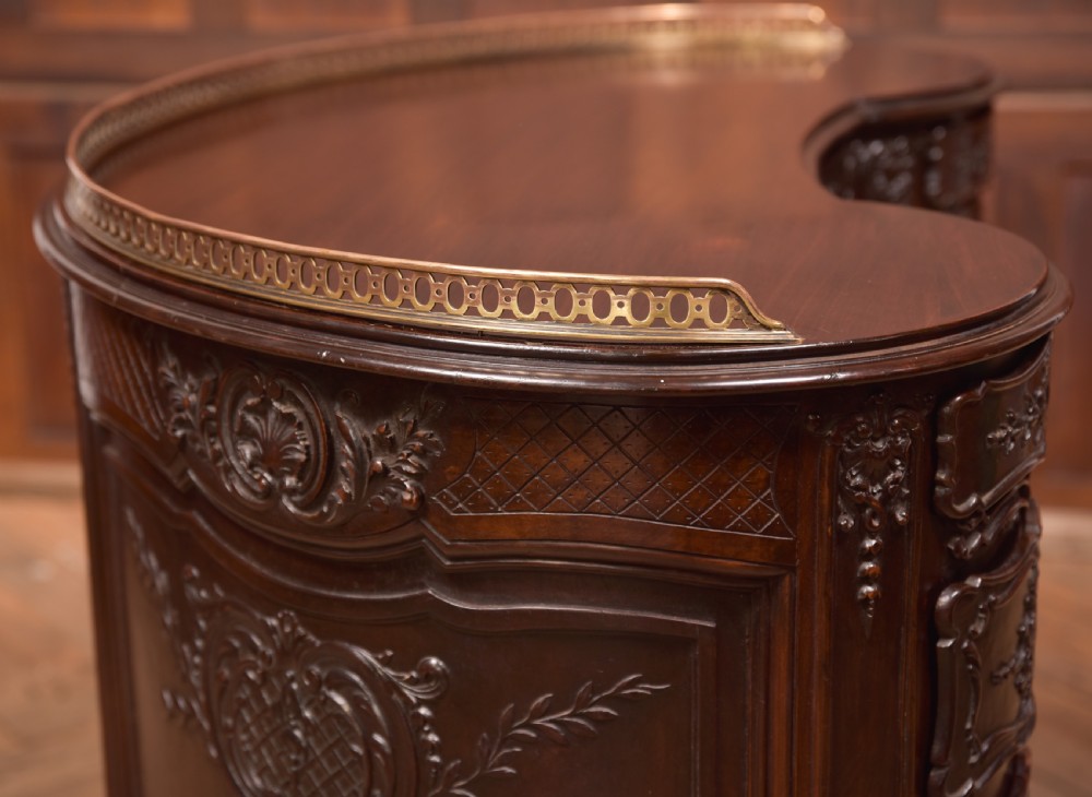 Kidney Shaped Carved Desk View XXIII