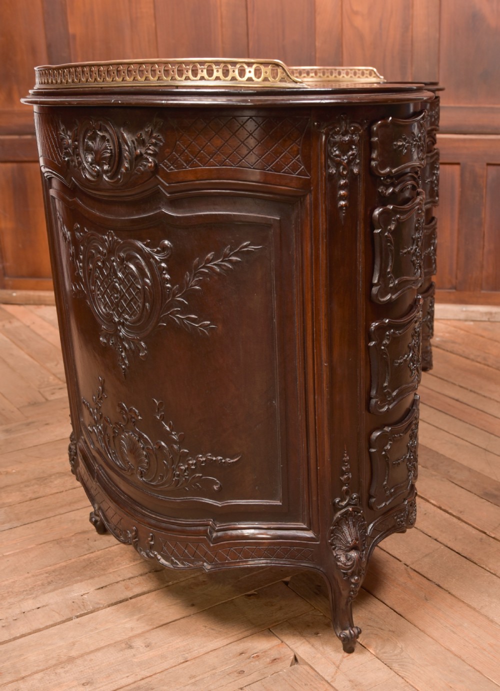 Kidney Shaped Carved Desk View XXVI