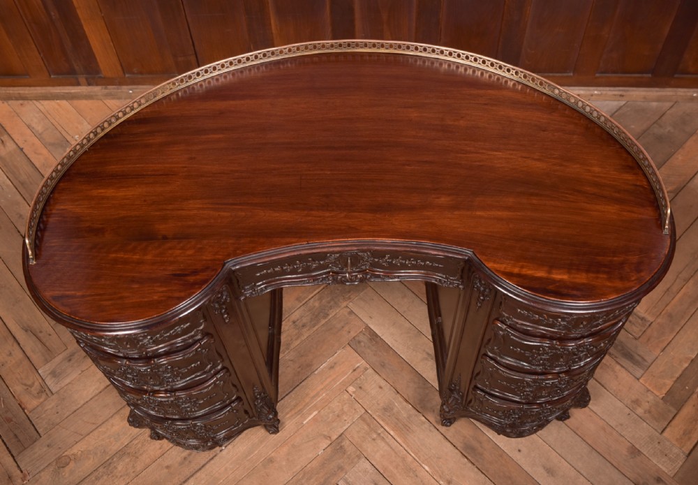 Kidney Shaped Carved Desk View XXVII
