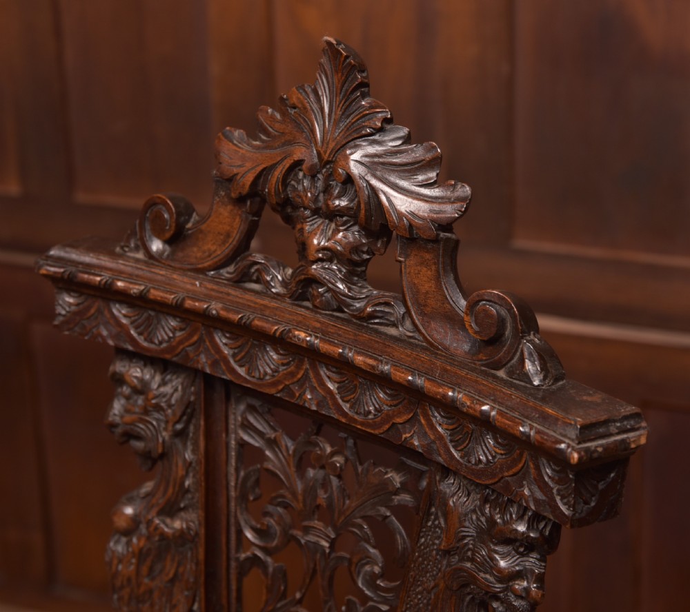 Pair of Italian Carved Hall Chairs View II