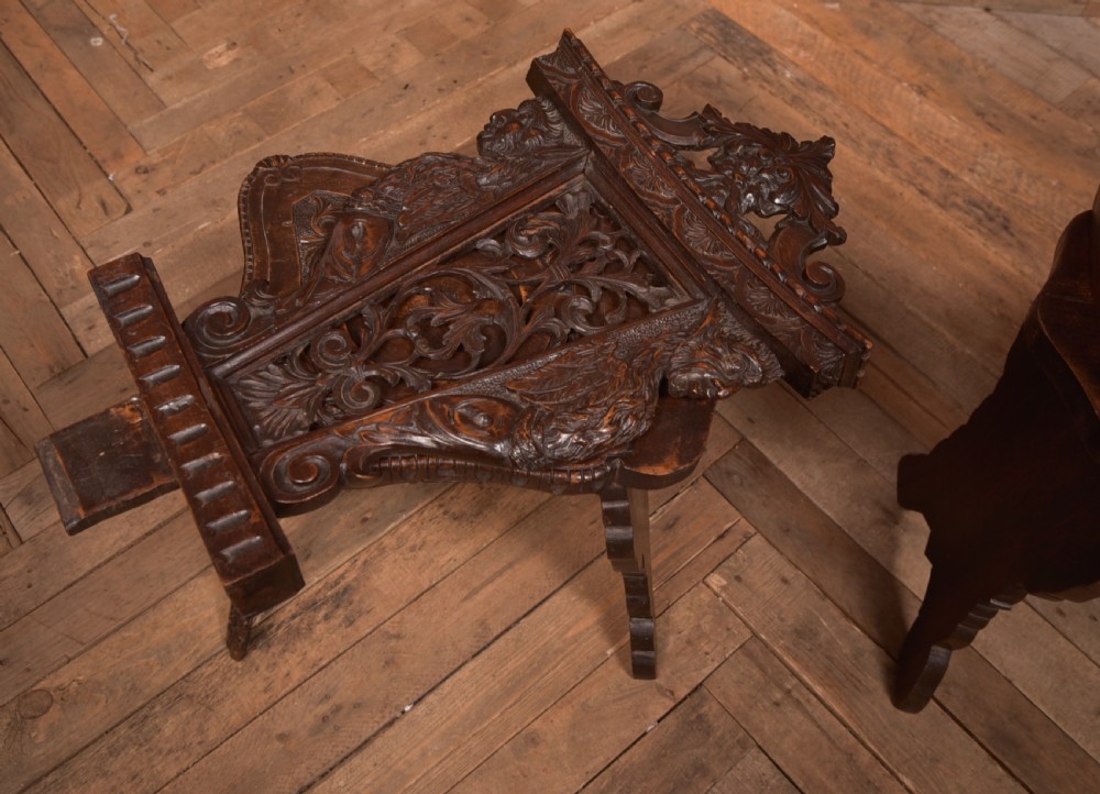 Pair of Italian Carved Hall Chairs View XII