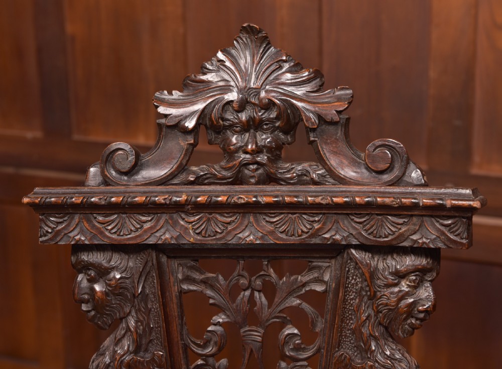 Pair of Italian Carved Hall Chairs View XIV