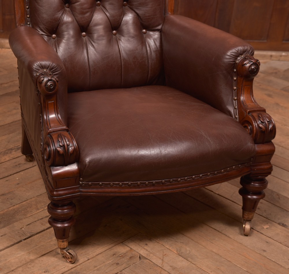 Victorian Button Back Library Chair View III
