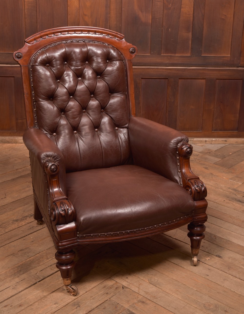 Victorian Button Back Library Chair View IV