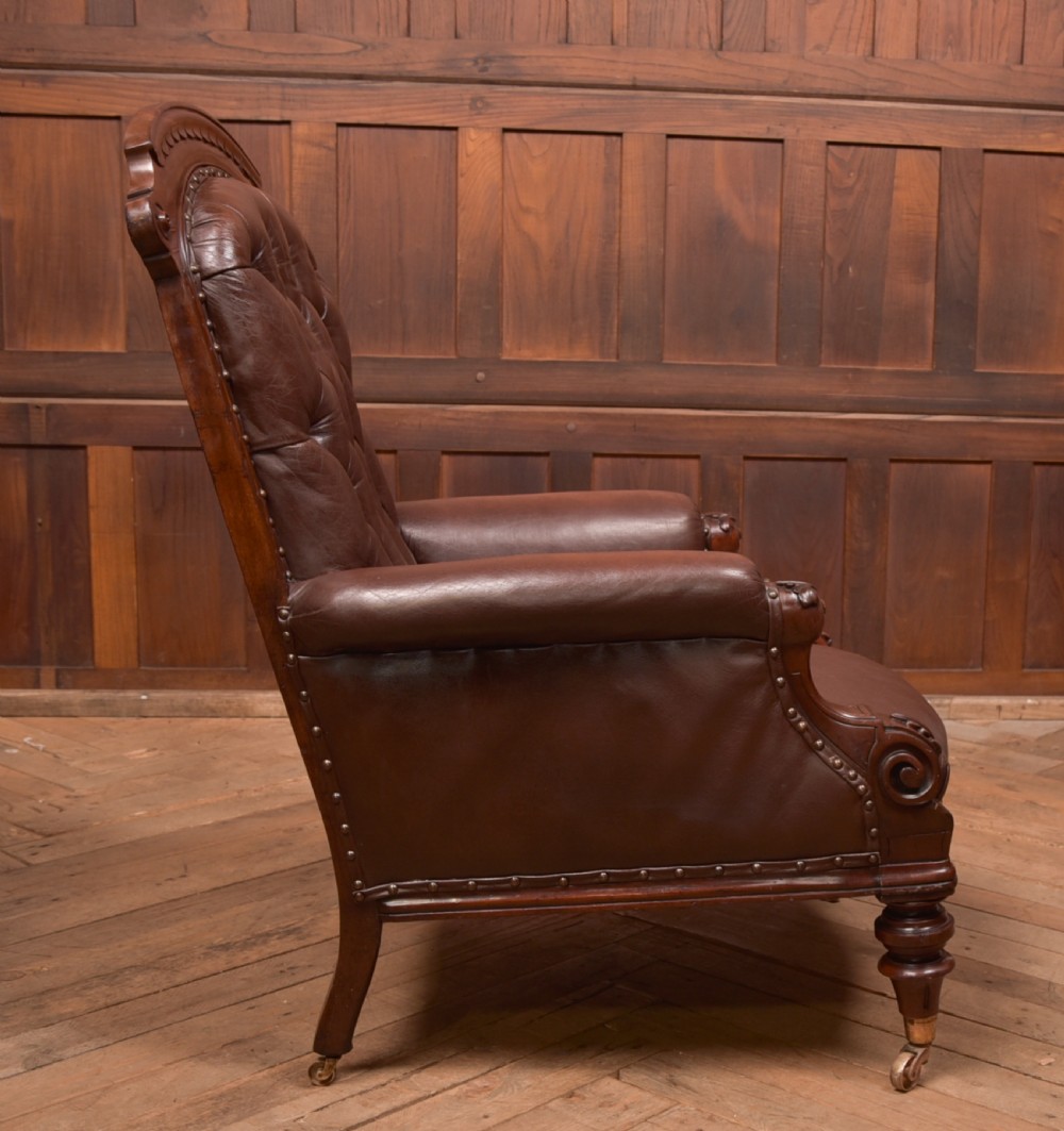 Victorian Button Back Library Chair View VII