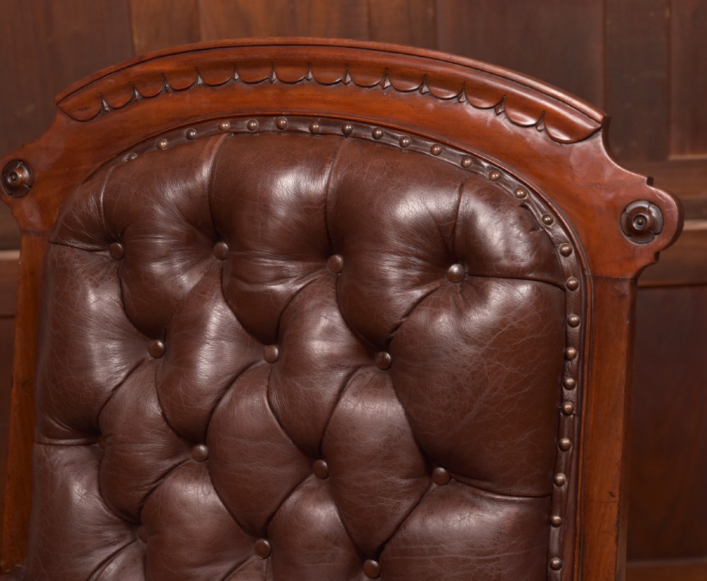 Victorian Button Back Library Chair View XI