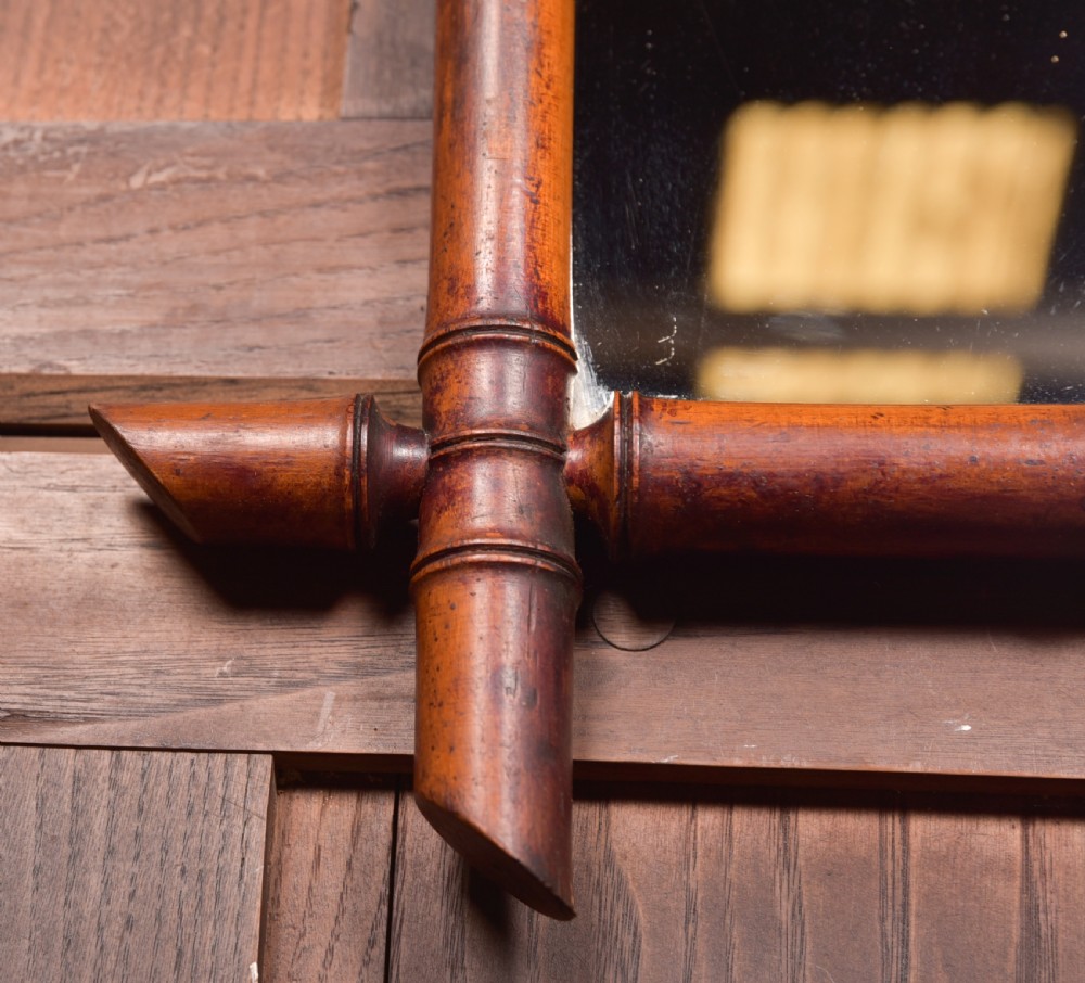 French Faux Bamboo Mirror View II