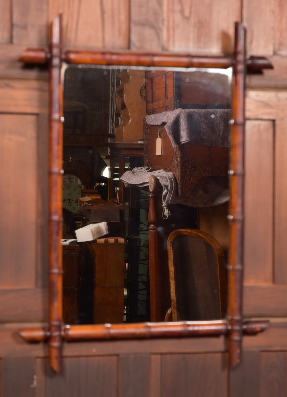 French Faux Bamboo Mirror View IV