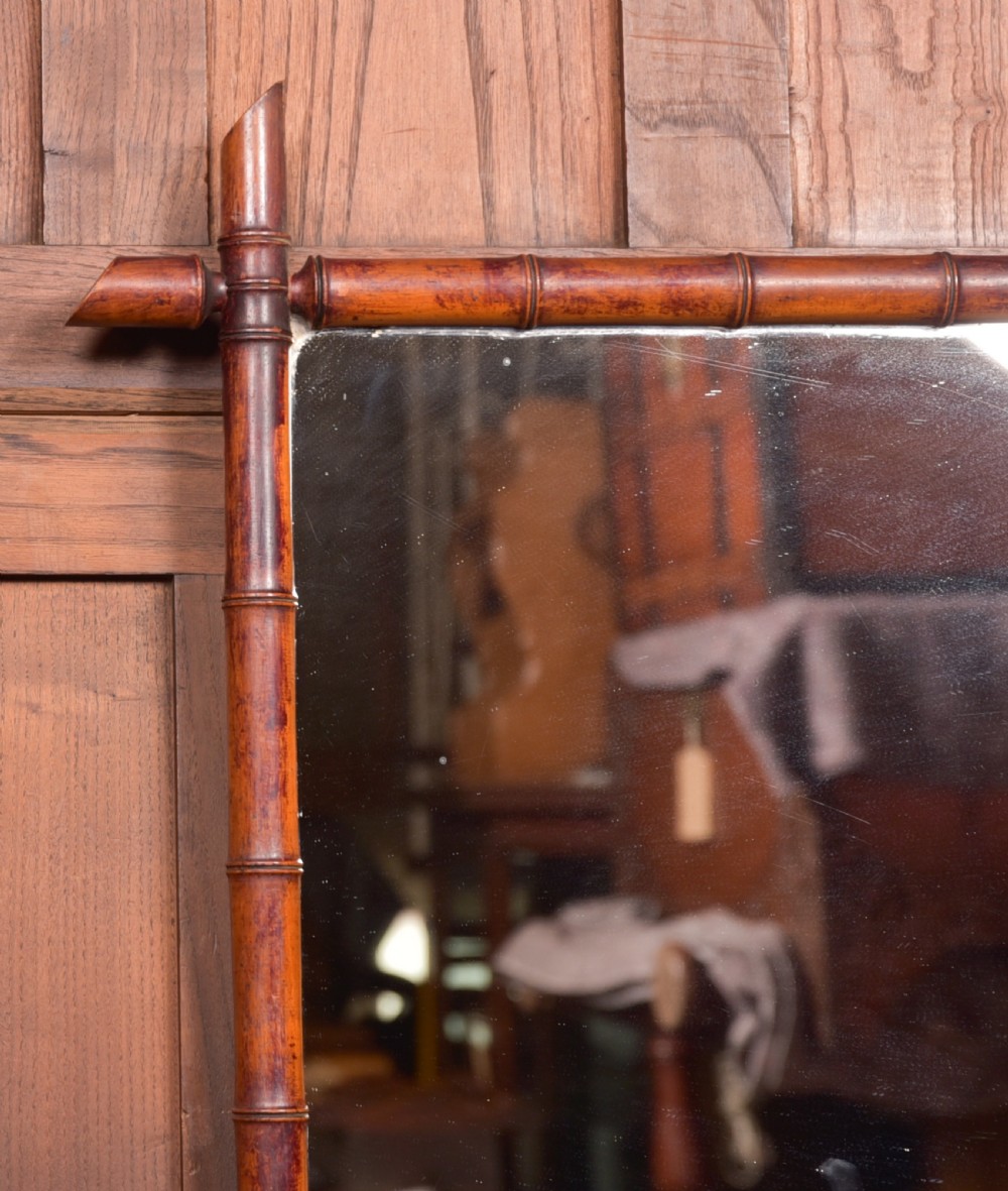 French Faux Bamboo Mirror View VI