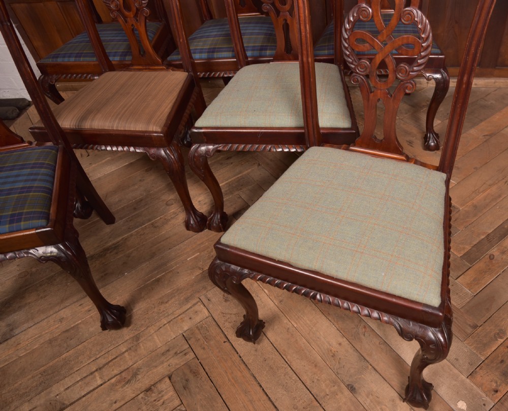 Set of 8 Chippendale Style Dining Room Chair View VII